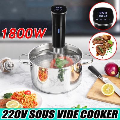 1800W Roestvrij Staal Vacuüm Slow Sous Vide Voedselkoker 1800W Krachtige Dompelaarcirculator LCD Digitale Timer Display