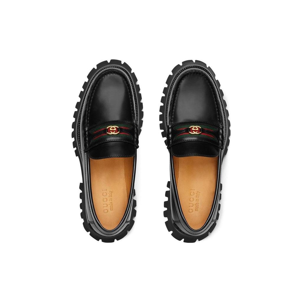 Gucci Loafers Men's Low Top Black 669819 17X10 1060