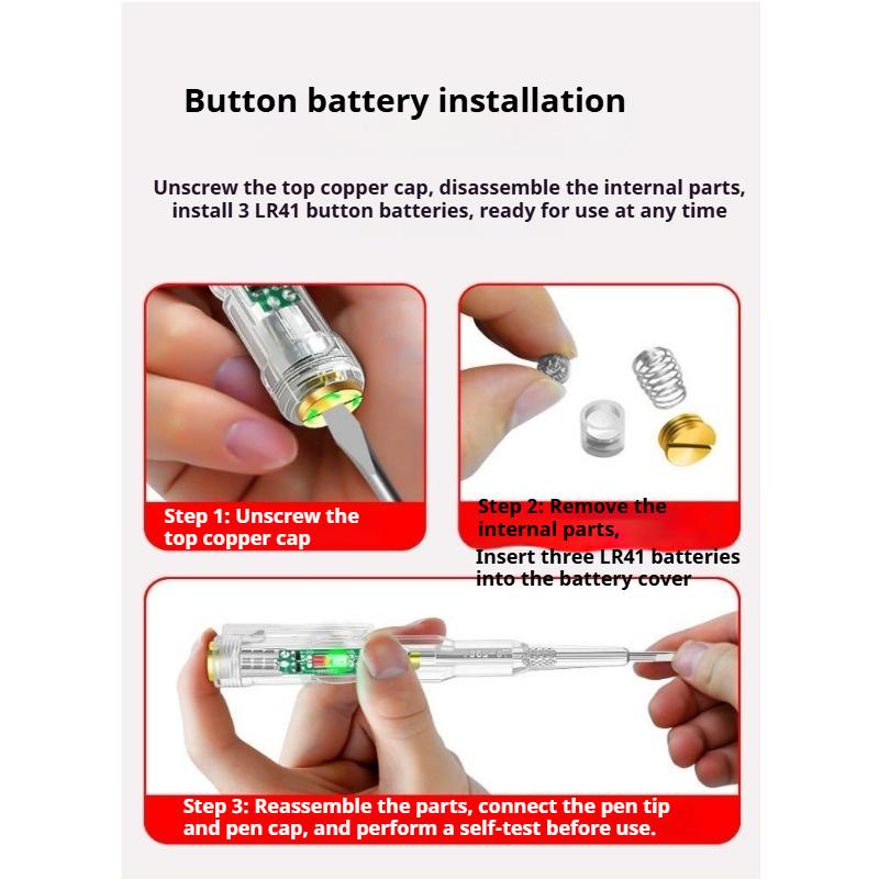 AC Spannungsdetektor Stift Multifunktions Elektrostift Elektriker Intelligente Induktion Stromprüfstift