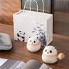 Panda Suet Jade Porcelain Portable Travel Tea Set Tea Cup Coffee Cup Modern Light Luxury Business High-end Gifts