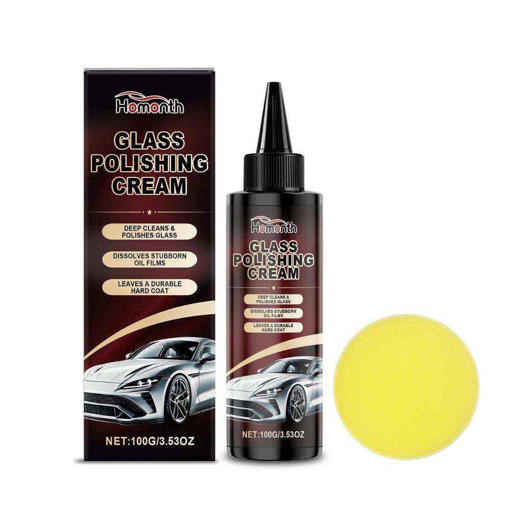 Homonth Car Glass Care Kit - Car Glass Cleaning, Stain and Oil Film Removal, Glossy and Clear Renovation 1 set