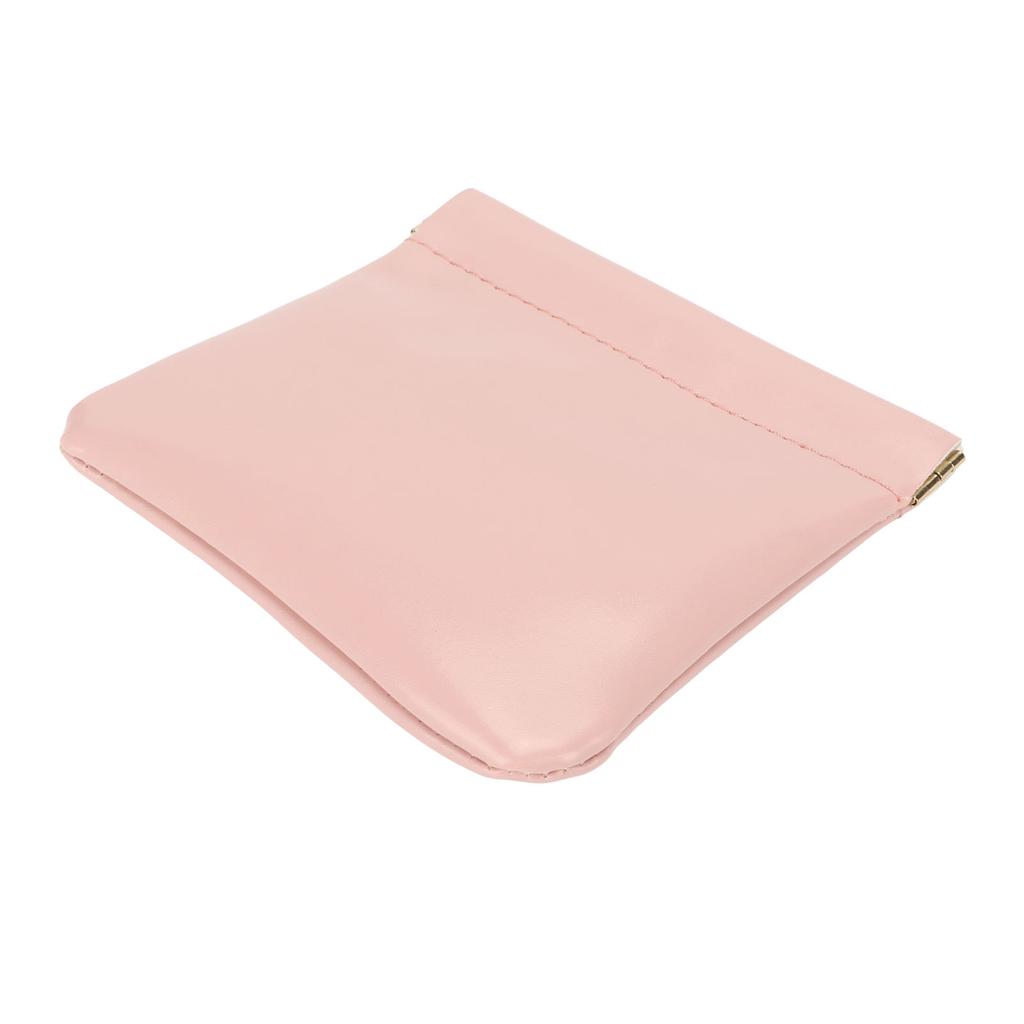 Lipstick Bag PU Leather Waterproof Automatic Closure Portable Cosmetic Bag for Travel Outing