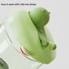 Cute No-Spill Goblet Cup with Lid Plastic Sippy Cup with Measuring Marks Drinking Cup for Toddlers