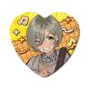TV Anime "Girls Band Cry" [Rupa] 5th Heart-Shaped Can Badge ZH Approx. 52mm X 57mm Tin