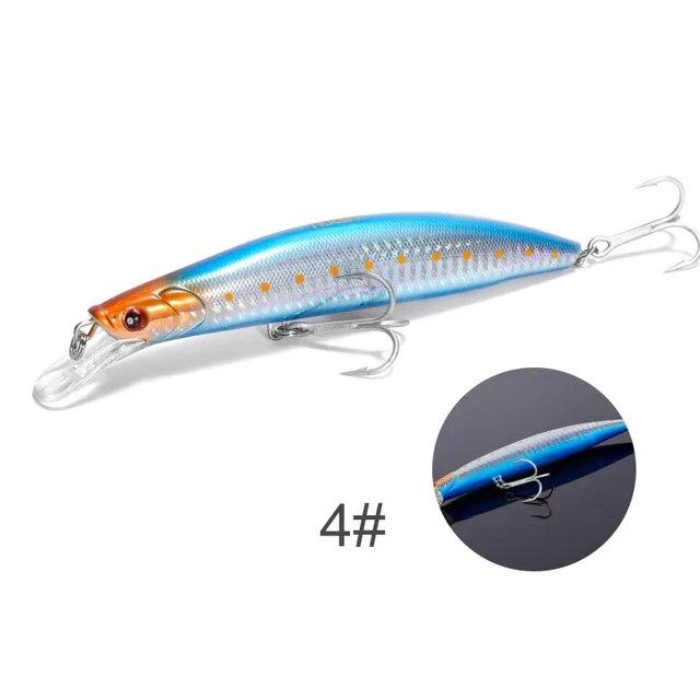 Leurre Avec Nage Saccadée Leurre Jerkbait Minnow 12cm 13g - Pour Brochet, Sandre, Perche - Action Saccadée, Finition Réaliste Leurre Brochet 12cm 13g