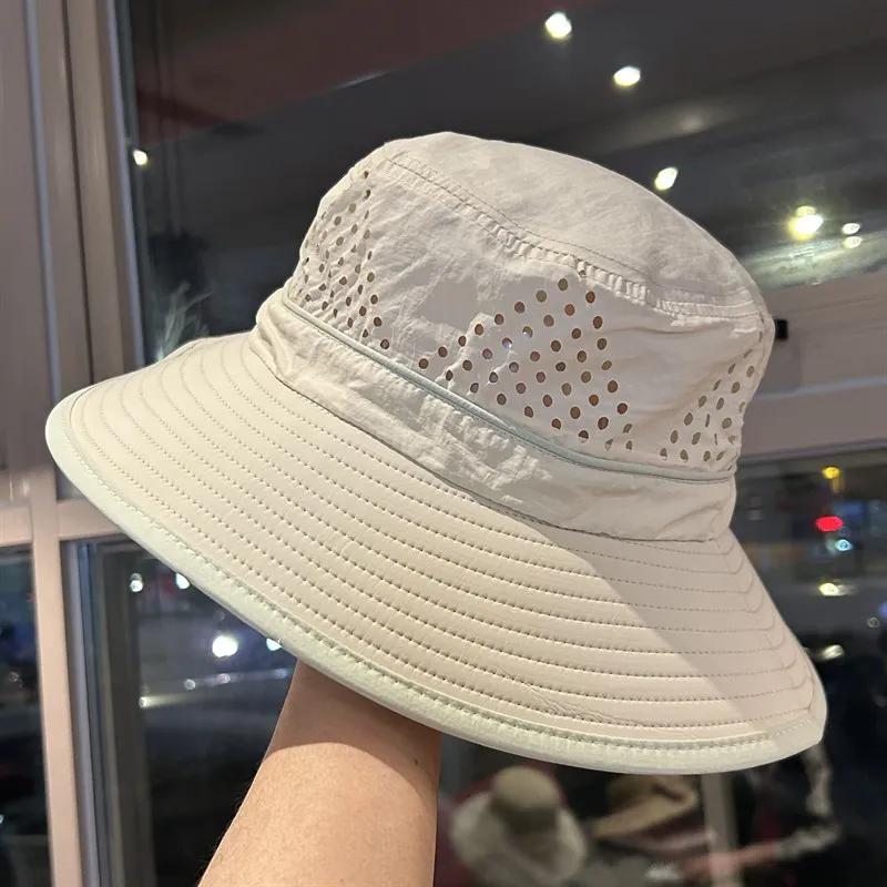 WTEMPO Casual Hollow-out Cool Breathable Sun Hats Couple Summer Large Brim Versatile Sun Protection Outdoor Bucket Hats