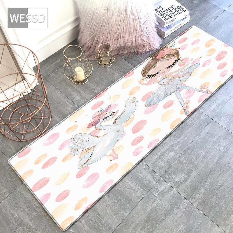 

Мультфильм балет танцующая девушка прикроватный ковер для спальни милый детский ковер 50x160cm