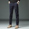 2024 Spring And Autumn New Product Plush/Regular High End Casual Pants For Men, Slim Fit Straight Leg Business Pants, Trendy Pants