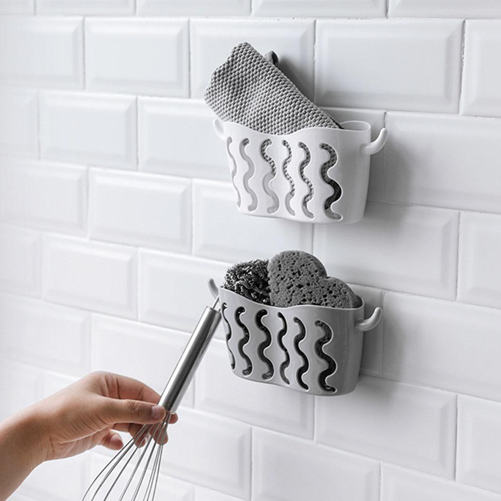 Kitchen Sink Basket Storage Rack Soap Sponges Suction Strainer Organizer