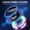 Outdoor Magnetic Bluetooth Speaker Wireless Portable Mini Travel Stereo Speaker with RGB Color Light and Phone Holder for Ios