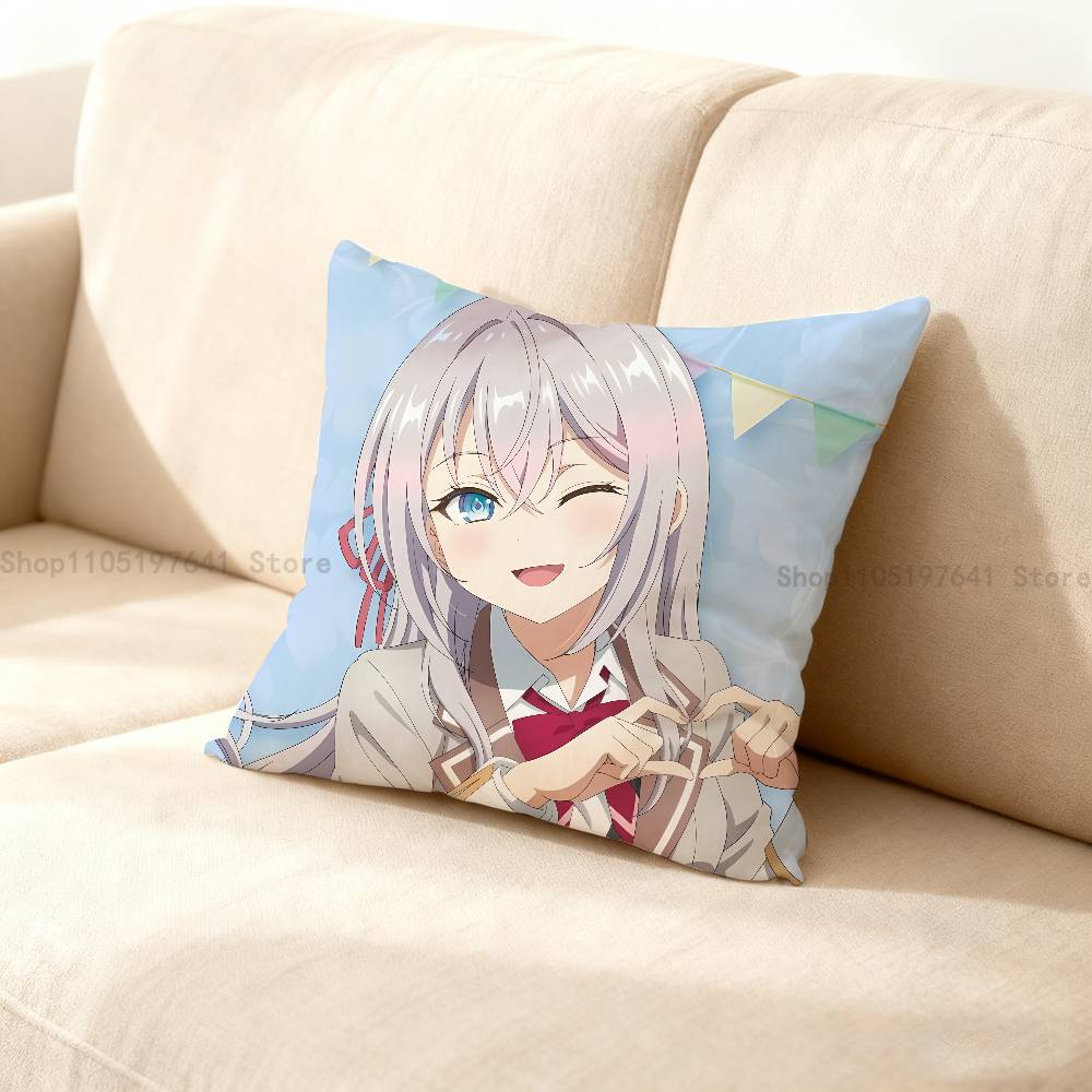 Anime Cute Alya R-Roshidere Pillow Case For Sofa Decor Car Office Room Printing Cushion Cover Decorations And Protector