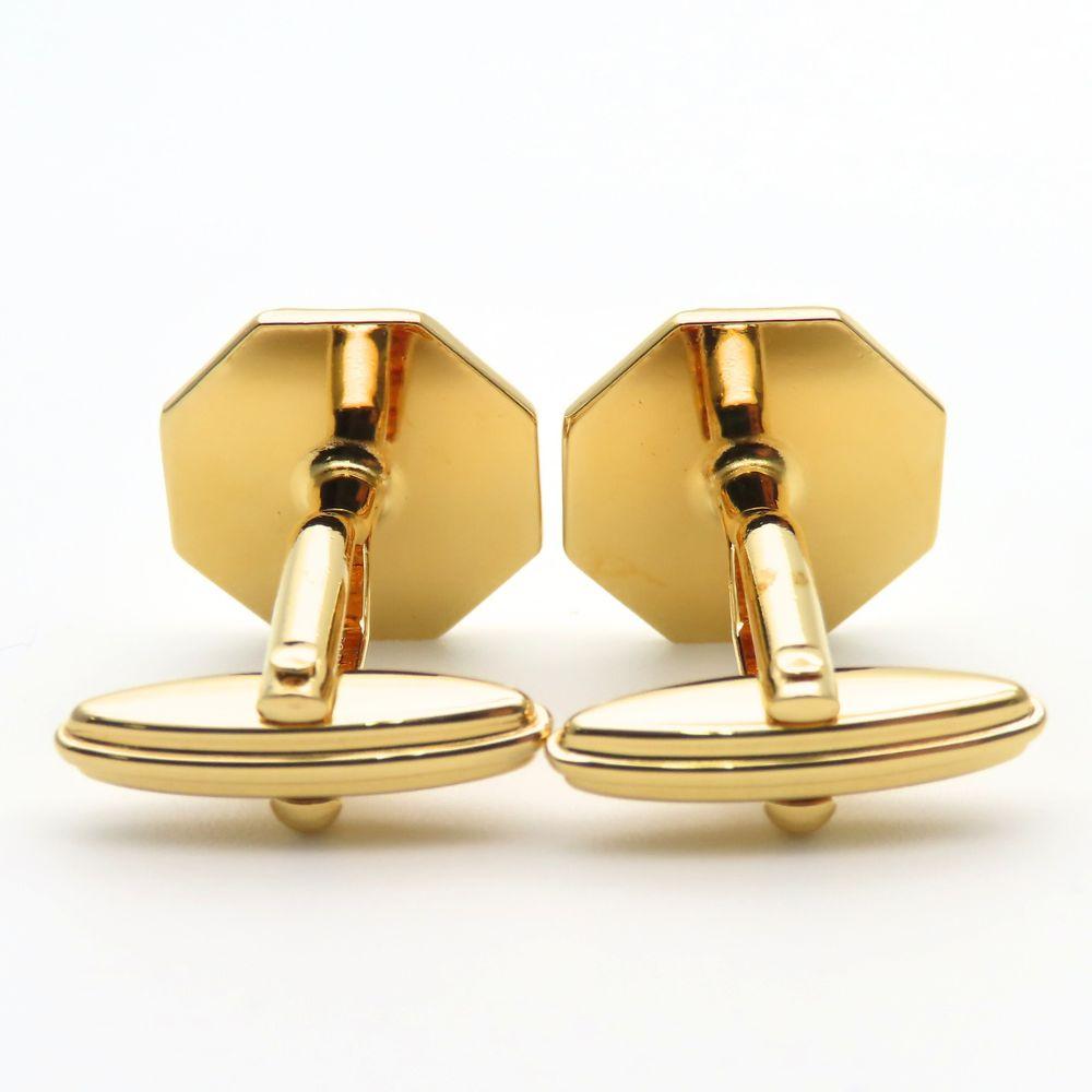 Used NINA RICCI Cuffs Tie Pin Set Metal Gold Silver Suit