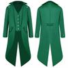 Halloween Vintage Mens Solid Long Sleeve Button Medieval Tuxedo Jacket
