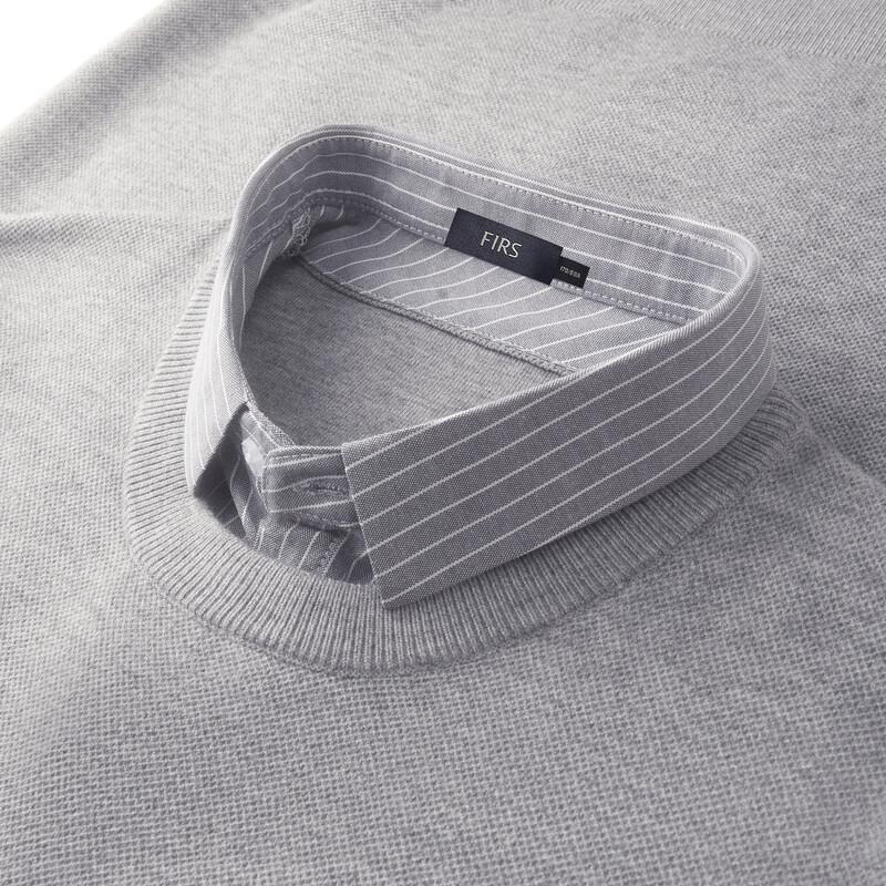 Pánský svetr s těžkým úpletem, vzhled dvoudílného