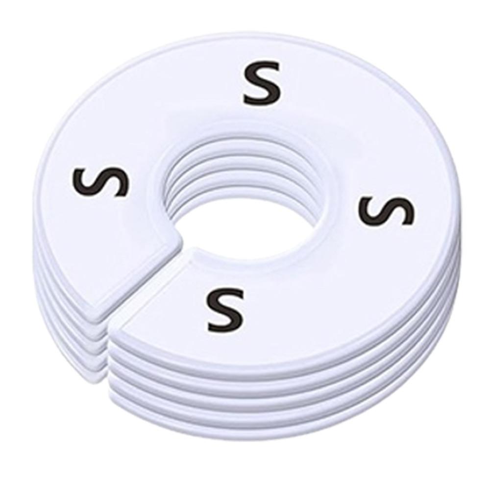 5Pcs Organizing Hangers Clothing Rack Size Dividers DIY Craft Round Garment Labels Wardrobe Separator Plastic