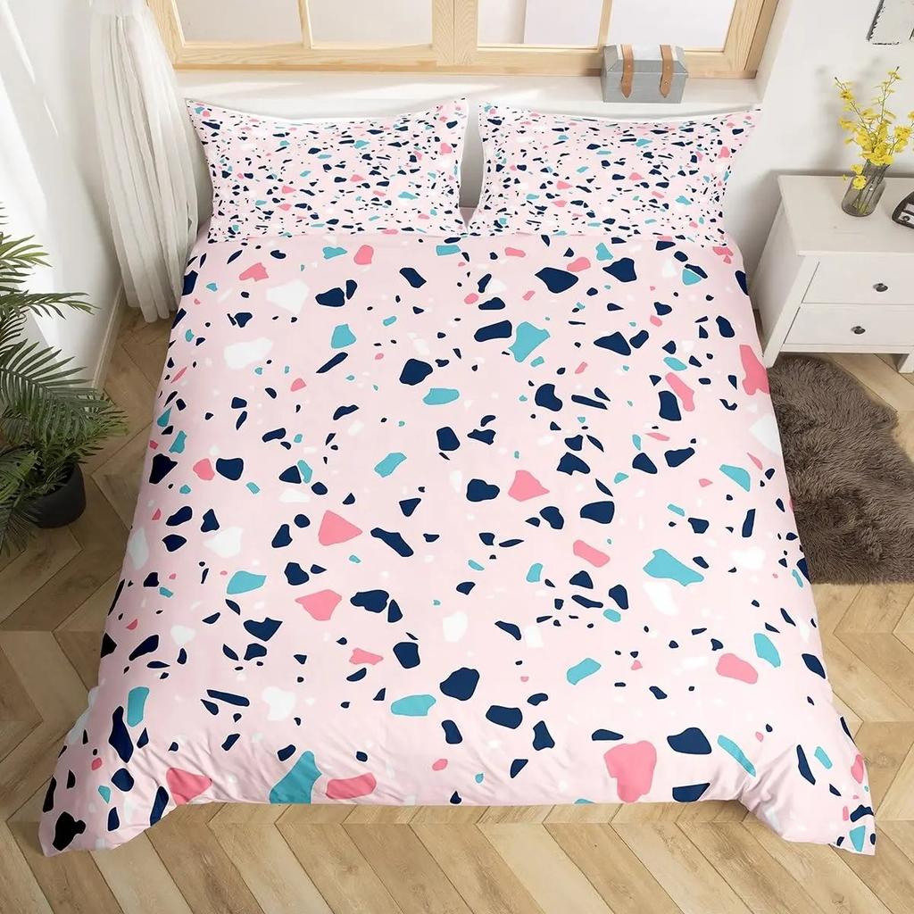 Abstract Stone Bedding Set Single Twin Full Queen King Size Polyester Bedroom Duvet Cover Aldult Kids Comforter Quilt Cover Set