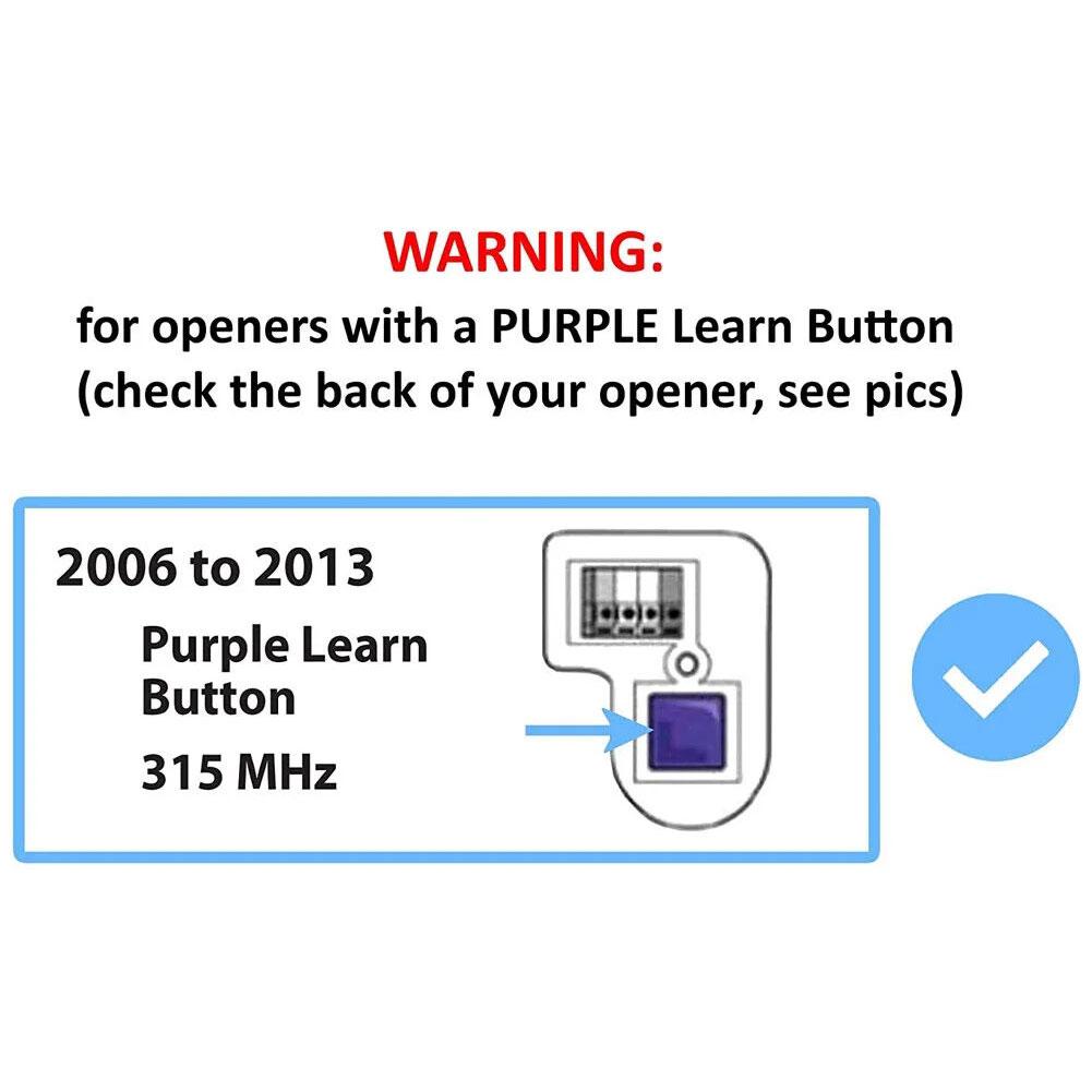 Garage Door Opener Remote Control HBW2028 3-button Design 370LM/371LM/372LM/373LM/ 100in Controlled Garage Door