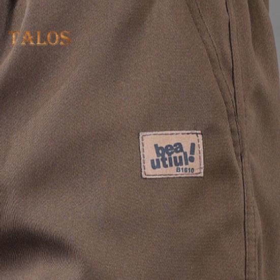 Spring Fall Men Cargo Pants Loose Drawstring Elastic Waist Multi Pockets Ankle-banded Solid Color Plus Size Sport Trousers Daily Wear Ninth Pants