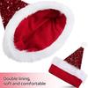 Neuer weihnachtlicher dekorativer Atmosphärenhut doppelt paillettierter Hut Haipai Wollmütze zu verdickter Langhaar-Mütze Weihnachtsmann Weihnachtsmannmütze