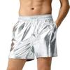 Pantalones cortos casuales de playa de charol para hombre 2024