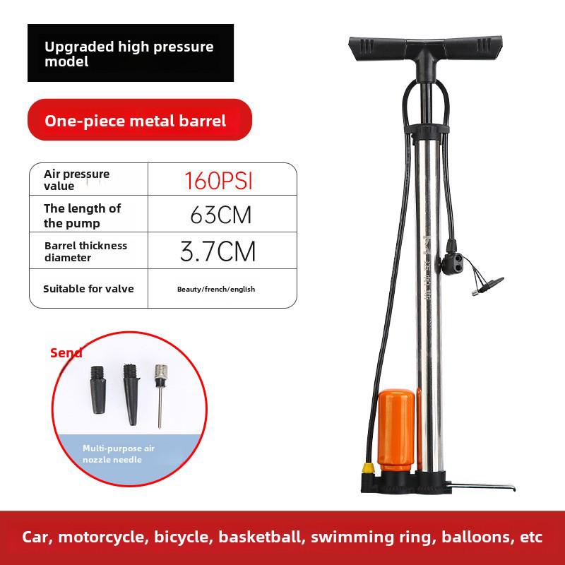 Pompă Manuală Multifuncțională de Înaltă Presiune pentru Biciclete, Vehicule Electrice, Motociclete, Mașini și Mingi de Baschet