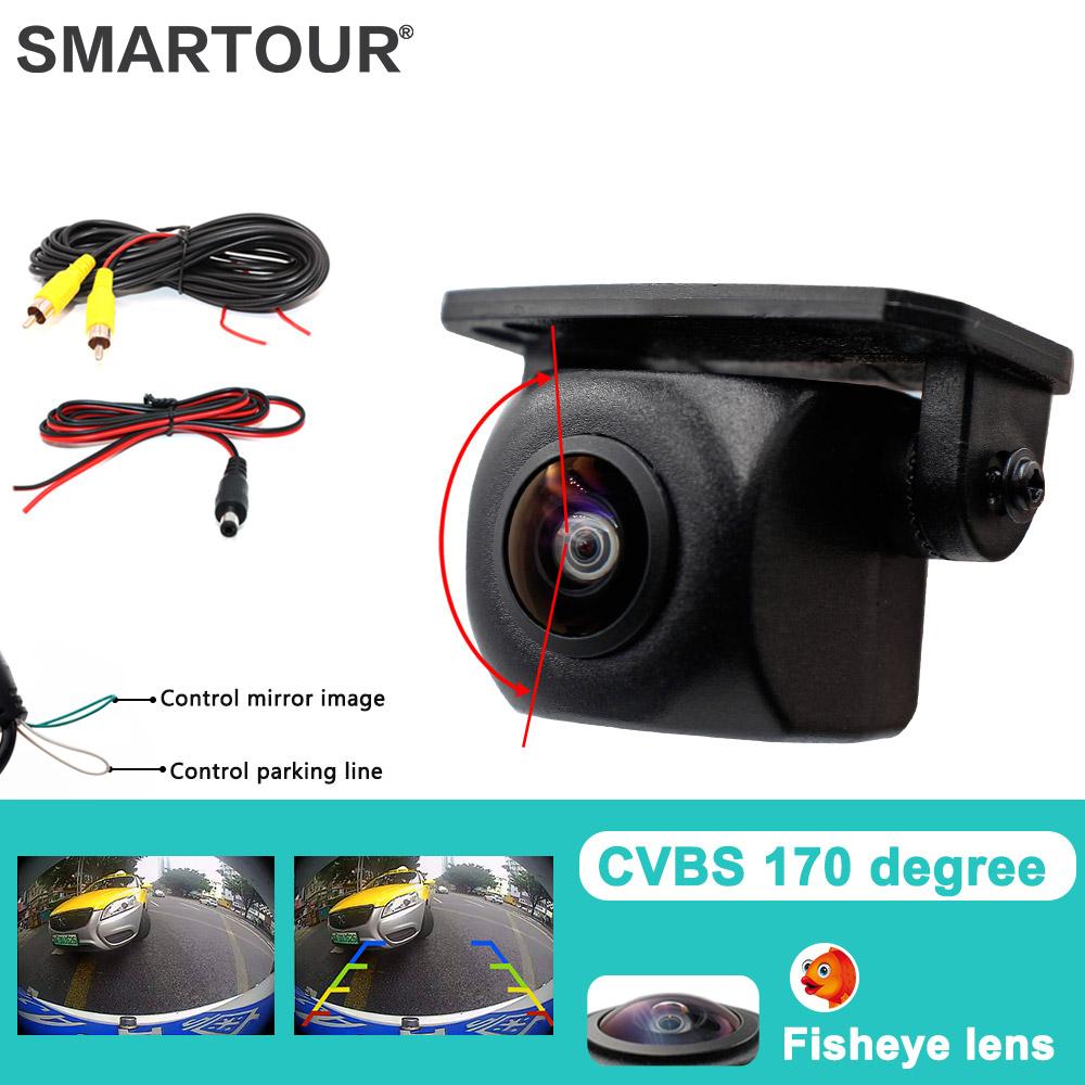 Smartour car reversing camera 170 degree HD night vision auto  rear view Fishey Front view  view camera for Universal camera