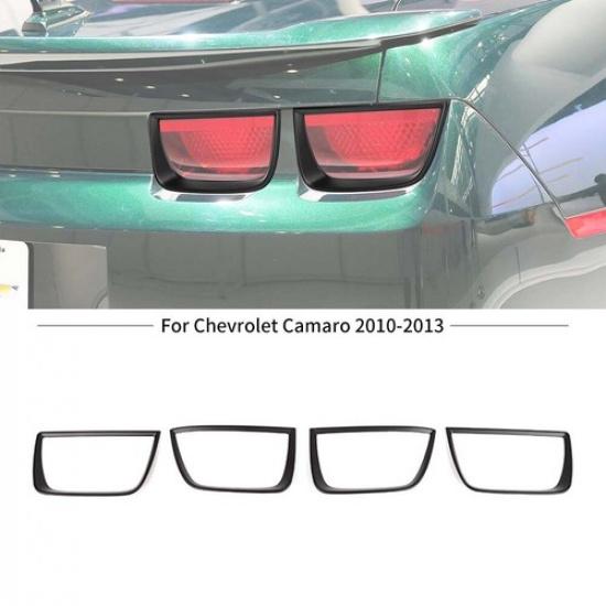 

4x Matte Black Rear Tail Light Lamp Cover Trim Bezels For Chevy Camaro 2010-13