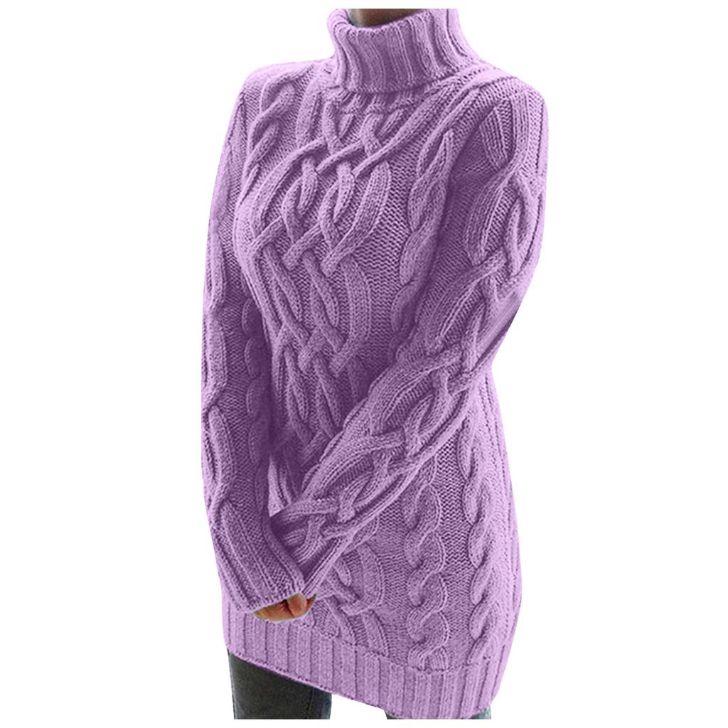 Women's Fashion  And Winter Thick Two-lapel Retro Thick Line Dress