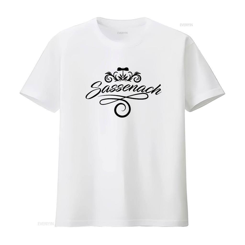 Womens Sassenach Outlander Flourish Dragonfly Black T Shirt Vintage Washed Streetwear Homme Designer Clothes Soft Stylish