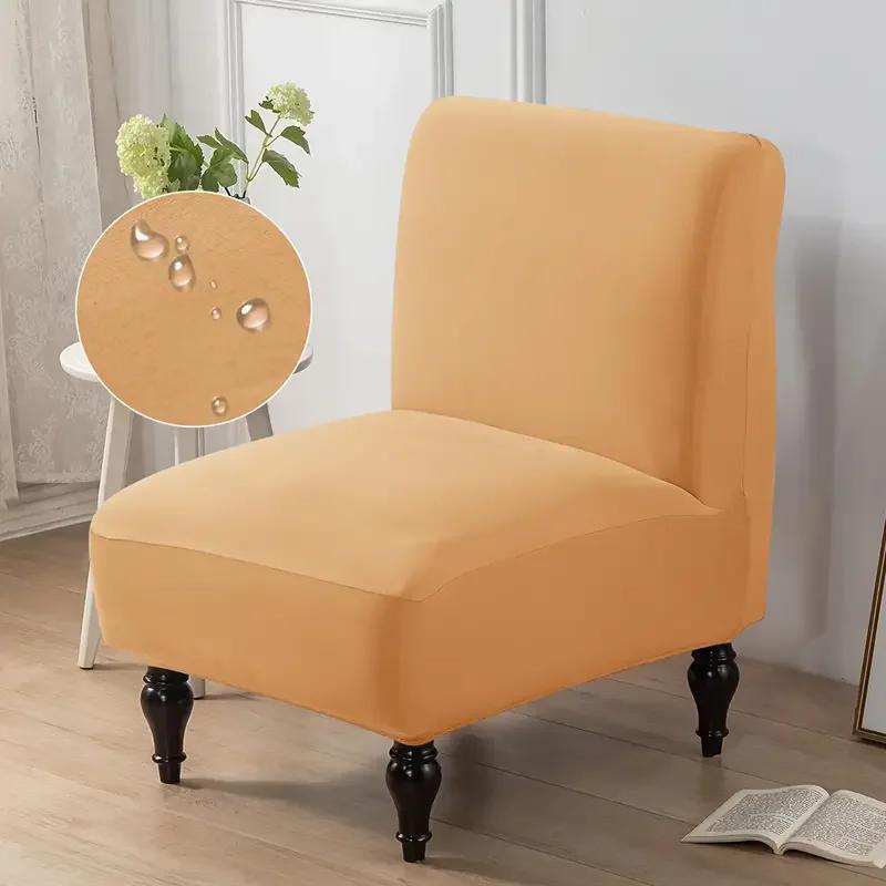 1PC Solid Color Accent Armless Chair Cover Nordic Spandex Single Sofa Slipcovers Stretch Elastic Couch Protector Cover