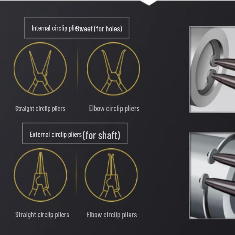 Sheng Bi Lai 5-inch Straight Tip Snap Ring Pliers