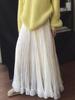 Elegant Korean Style A-line Mesh Spliced Skirt: Spring & Autumn Women's Slimming Wide Hem Design