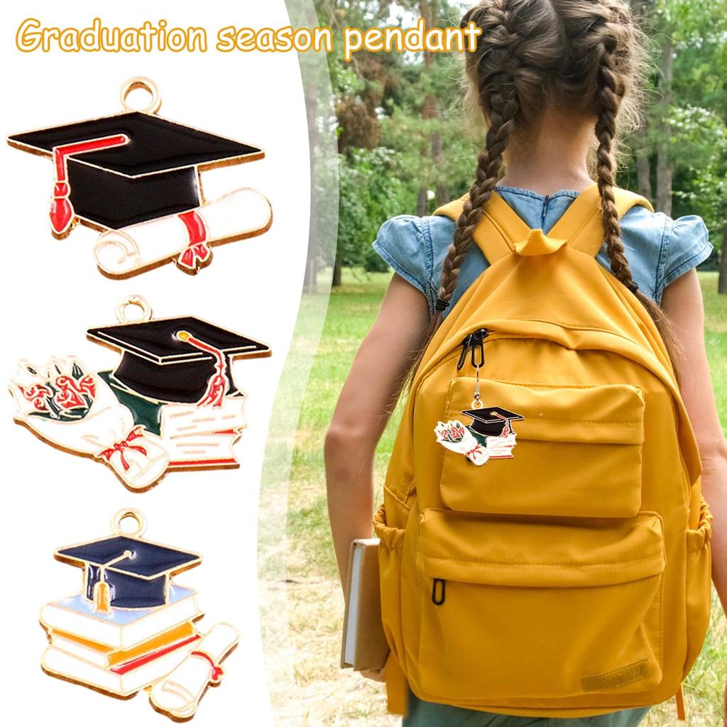 Graduation Season Charm Hat Flower Test Paper Pendant