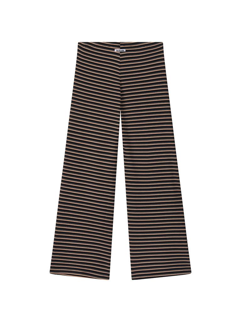 ASIF CALIE Stripe Star Wide Pants Black