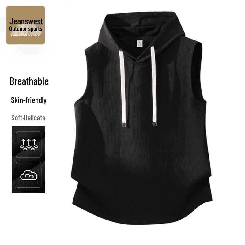 Jeanswest Men s Outdoor Sport Hooded Sleeveless Vest L