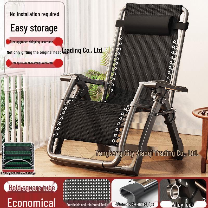 Folding Lounger for Sitting or Sleeping, Ideal for Naps and Elderly, with Backrest, Perfect for Balcony or Home Use.