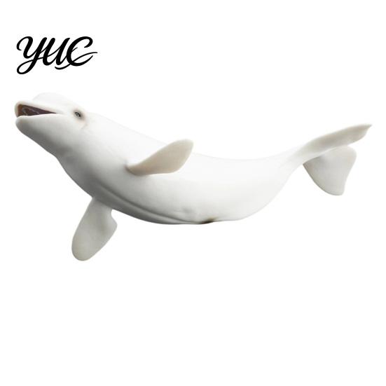 Educational Ocean Animal Toys Realistic Whale Model, Marine Creature Figurines, Beluga, Orca, Blue Whale, Gray Collectible Sea Life Figures