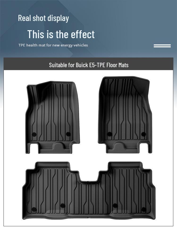Eco-Friendly TPE Floor, Trunk, and Stain-Resistant Seat Mats for 2023 Buick E5 Models