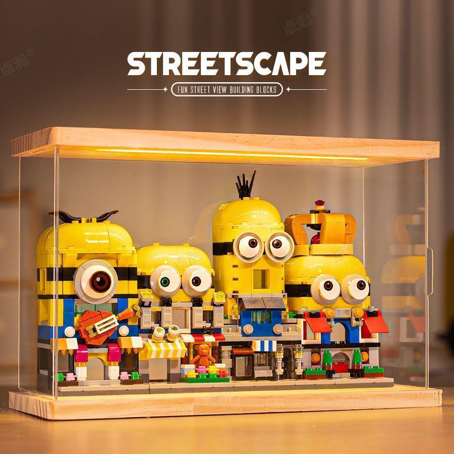 Minion-Compatible Street Scene LEGO Building Blocks - Kids' Toy Set