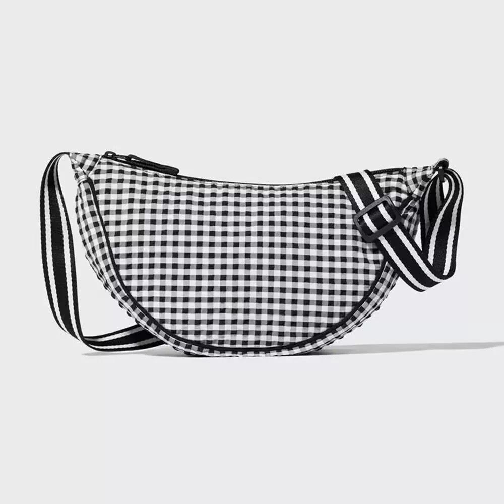 

Simple Design Women s Plaid Hobos Shoulder Bag Versatile Female Nylon Crossbody Bags Travel Girls Underarm Bag Handbags Purse