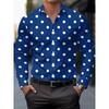 Men's Shirt Long Sleeve Shirt Spotted Lapel Button Casual Outdoor Breathable Comfortable Fashion Trend New Versatile Clothing