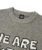 LMR Lettering Jacquard Pullover Knit Grey