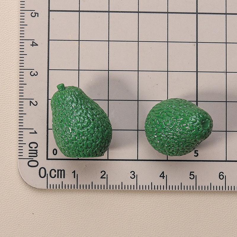 Mini Simulated Fruit Ornament Watermelon Avocado Grape Lemon Peach Micro Landscape Dollhouse Miniature Toy Car Decoration