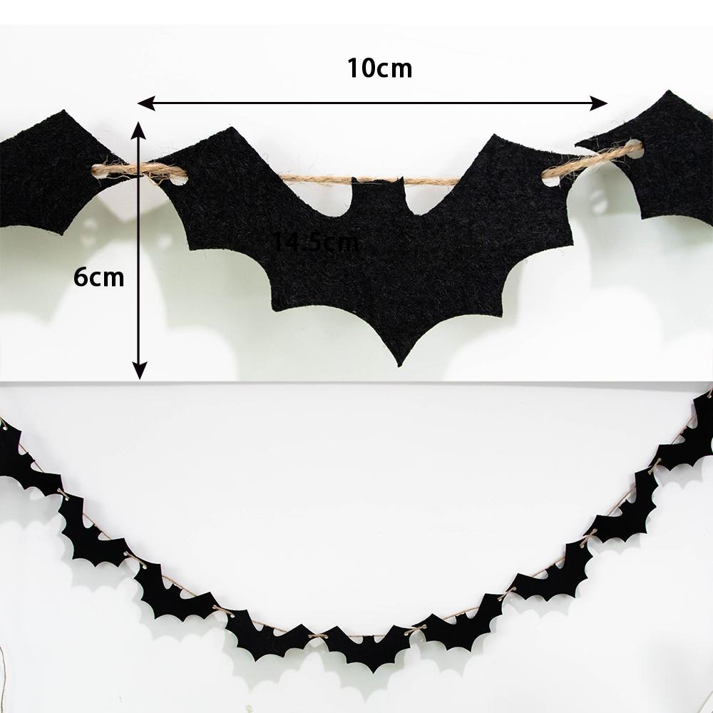 

Bat Banner Halloween Party Banner Garlands Bat Hanging Bunting Fireplace Mantle Wall Home Autumn Decor Supplies Kids Favors Gift single10x6cm