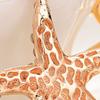 Keychain Sparkling Rhinestones Inlaid Starfish Design Keychain Pendant Enamel Oil Drip Process Smooth Edges Spring Buckle Key Holder Backpacks