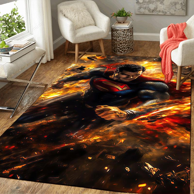 

Super Hero Tech Style Area Rug Soft Non-Slip Durable Floor Mat for Bedroom Living Room Decor 60x90cm