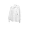 1116 autumn fashion versatile lace-up loose shirt women's European and American loose white shirt streamer collar simple