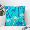Plam Trees Flowers Pillow Case Sofa Decorative Home Double-sided Printing Short Plush Cushion Cover Throw Pillow Cover Gifts