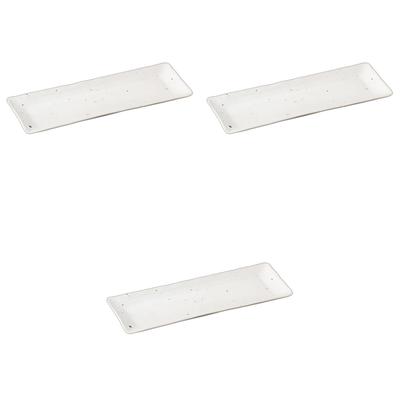 Setomonohonpo (Setomonohonpo) Set of 3 White Powder-glazed Rectangular Plates [27.7 X 10.2 X 2cm] | Ceramic Long Plates