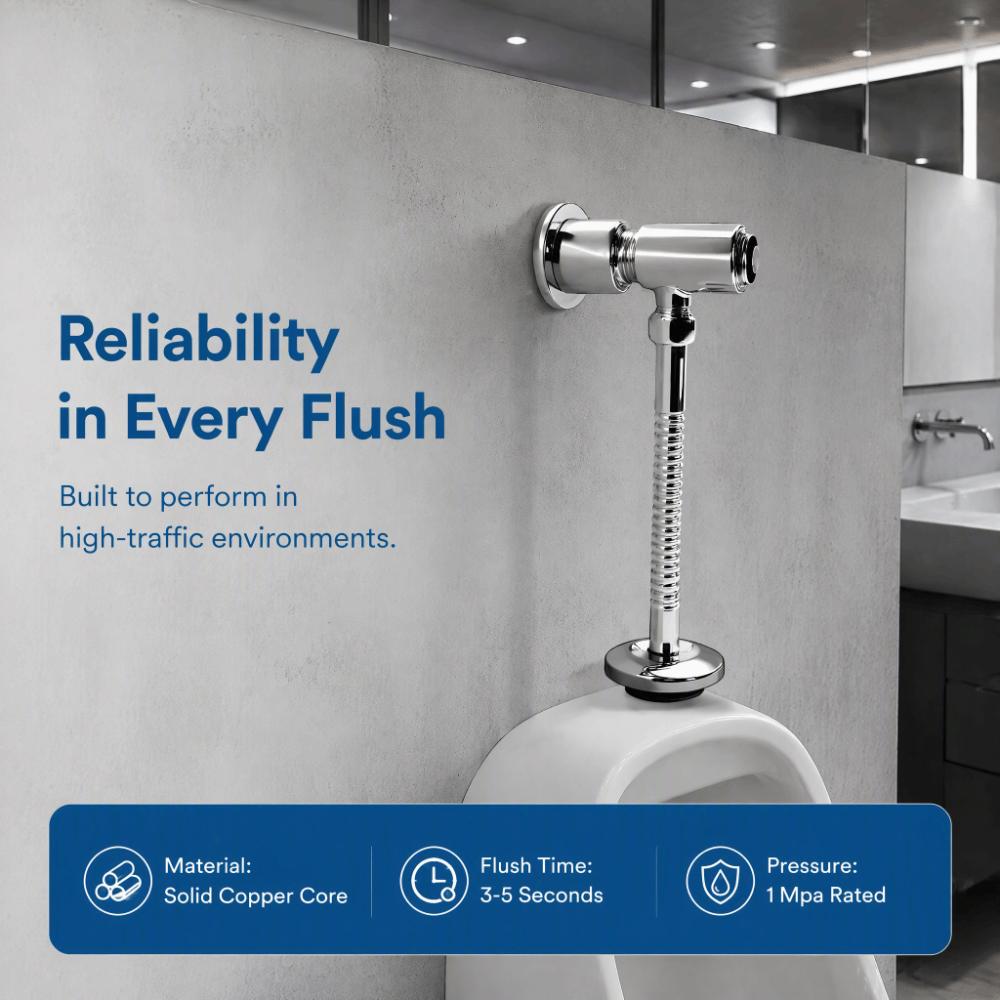 Pressing Type Urinal Flush Valve Copper Material Diaphragm Flush Valve  For Bathroom